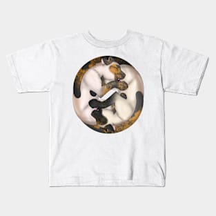 Yin-Yang Cats: Tortie Point Kids T-Shirt